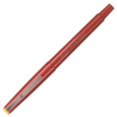 Razor Point Fine Line Marker Pen UltraFine Red Ink 3mm Dozen