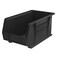 AkroMils AkroBins 30240 Plastic Hanging Stackable Storage Organizer Bin 15Inch x 8Inch x 7Inch Black 12Pack