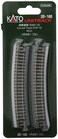 Kato USA Model Train Products Unitrack 481mm 19 Radius 15Degree Curve Track 4Piece