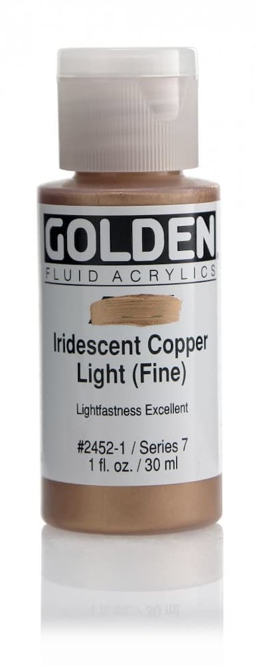 Golden Fluid Acrylic Paint 1 OunceIridescent Copper Light