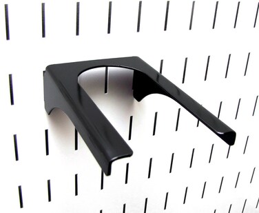 Wall Control Pegboard 2in Handle Pegboard Bracket Slotted Metal Pegboard Hook Pegboard and Slotted Tool Board  Black