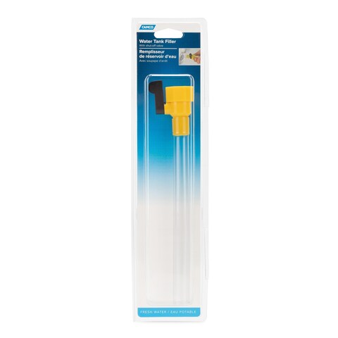 Camco RV Water Tank Filler with Shutoff Valve  Quickly and Efficiently Helps Fill Your Water Tank and Eliminate Line Backflow  Features a 58 Tube 40003