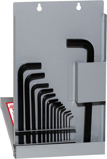 Eklind Tool 10214 HexL Key allen wrench 14 Pieces Set SAE Inch Sizes 005012 Long Series with Metal Box