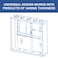 Legrand  OnQ Structured Media Enclosure Mounting Plate Universal Mounting Plate FullWidth Mounting Plate with 75FT Velcro Roll Recessed Wall Plate to Organize Products Black 36490401