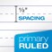 Oxford Primary Ruled Index Cards 5 x 8 Inches White Lined on Front Blank on Back Kids Handwriting Practice Cards PreK K2 100 Count 46002