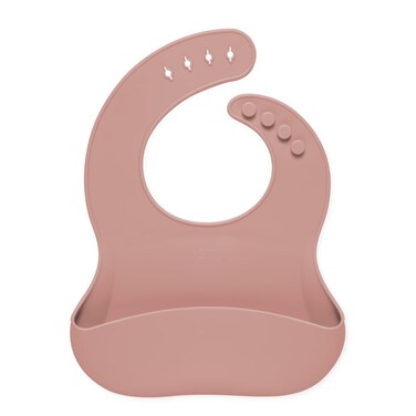 Simple Modern Silicone Bib for Babies Toddlers  Lightweight and Durable Baby Bibs for Eating with Food Catcher Pocket  Soft Silicone with Adjustable Fit  Bennett Collection  Mauve Me