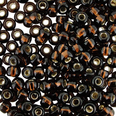 Miyuki Round Rocaille Seed Beads Size 60 20gm Silver Lined SL Dark Topaz