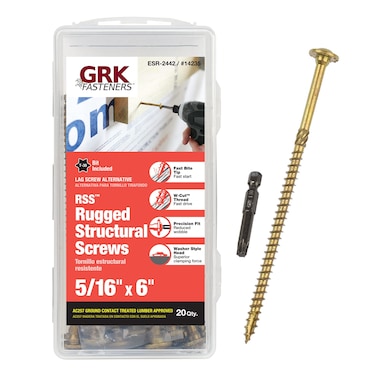 GRK 14235 516 x 6 RSS Rugged Structural Screws 20 Count