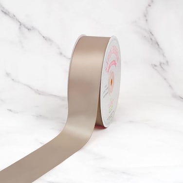 Creative Ideas Solid Satin Ribbon 112Inch by 50 Yard Toffee Solid