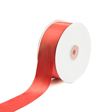 Creative Ideas Solid Satin Ribbon 112Inch by 50 Yard Coral Solid