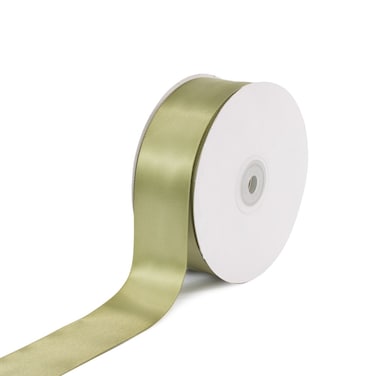Creative Ideas Solid Satin Ribbon 112Inch by 50 Yard Moss Green Solid
