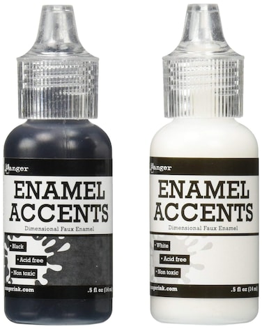 Ranger GAC27355 Inkssentials Enamel Accent 05 oz BlackWhite