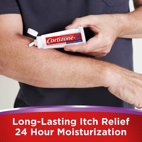 Cortizone 10 Maximum Strength Intensive Healing Formula 24 Hour Moisturizing Relief 1 Hydrocortisone Cream 2 oz  Packaging May Vary