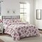 Laura Ashley  King Quilt Set Reversible Cotton Bedding with Matching Shams Lightweight Home Decor for All Seasons Lidia Pink King