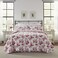 Laura Ashley  King Quilt Set Reversible Cotton Bedding with Matching Shams Lightweight Home Decor for All Seasons Lidia Pink King