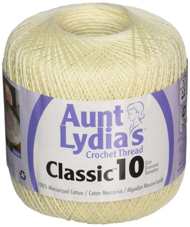 Aunt Lydia Classic Crochet Thread 10 Cream