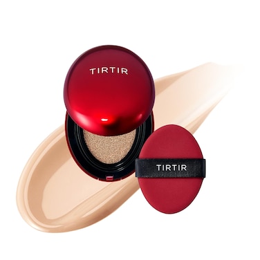 Mini Size TIRTIR Mask Fit Red Cushion Foundation  Full coverage Weighless Skin fit Satin Glow Finish Korean cushion foundation 21N Ivory 015 Fl Oz