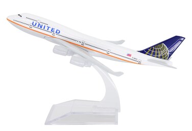 TANG DYNASTYTM 1400 16cm B747400 United Airline Metal Airplane Model Plane Toy Plane Model