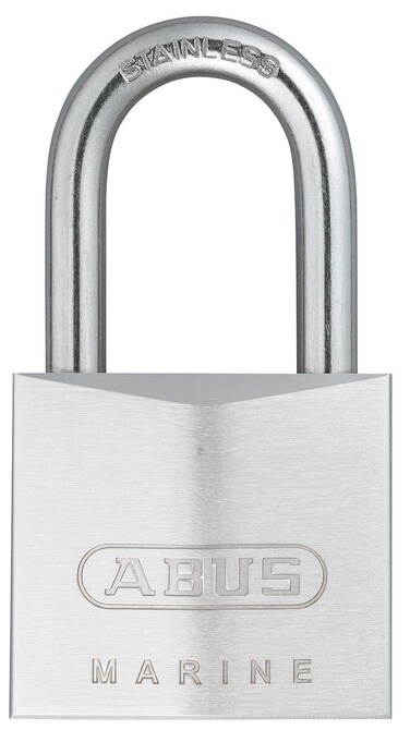 ABUS 75IB40HB40 Marine Grade Chrome Plated Brass Padlock with 1 12 Stainless Steel Shackle Keyed Different