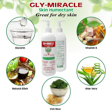 GLY MIRACLE Moisturizing Body Cream for Extremely Dry Skin NonGreasy Skin Humectant for Hands Body  Feet Body Lotion for Extremely Dry Skin NonOily Fragrance Free with Pure Glycerin 16 Ounce