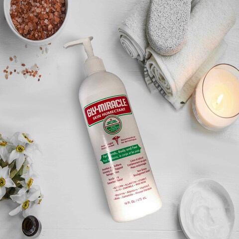 GLY MIRACLE Moisturizing Body Cream for Extremely Dry Skin NonGreasy Skin Humectant for Hands Body  Feet Body Lotion for Extremely Dry Skin NonOily Fragrance Free with Pure Glycerin 16 Ounce