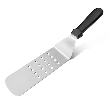 New Star Foodservice 38385 Plastic Handle Flexible Grill TurnerSpatula Perforated 145Inch Black