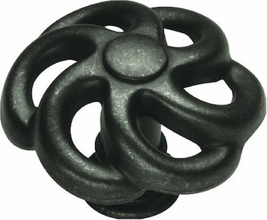 Hickory Hardware PA1312RIWOA 1 Charleston Blacksmith Knob 112 Inch Diameter Black Iron