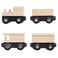 Orbrium 4 Assorted Unpainted Train Cars for Wooden Railway Compatible with Thomas Chuggington Brio Great for Birthday Party Train Theme