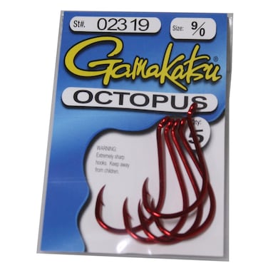 Gamakatsu Octopus Hook10 Per Pack Red 10