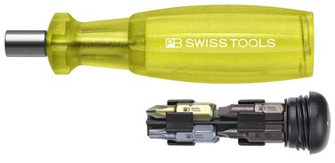 PB Swiss Tools Insider 1  Universal 14 bit holder with 10 PrecisionBits in the handle  Yellow
