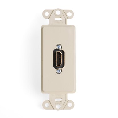Leviton 41647I HDMI Feedthrough Decora Insert Ivory 20 ft