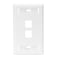 Leviton 420802WS QuickPort Wallplate w ID Window Single Gang 2Port White