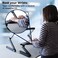 WorkEZ Adjustable Standing Desk Converter for Laptops stand up desk riser for standing or sitting laptop computer desk with keyboard tray ergonomic negative tilt stand up desk convertor Black