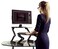 WorkEZ Adjustable Standing Desk Converter for Laptops stand up desk riser for standing or sitting laptop computer desk with keyboard tray ergonomic negative tilt stand up desk convertor Black