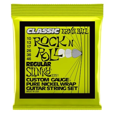 Ernie Ball Regular Slinky Classic Pure Nickel Electric Guitar Strings 1046 Gauge P02251