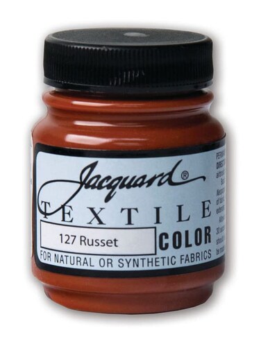 Jacquard Fabric Paint for Clothes  225 Oz Textile Color Russet Leaves Fabric Soft  Permanent and Colorfast  Professional Quality Paints Made in USA  Holds up Exceptionally Well to Washing