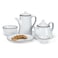 Abbott Collection Enamel Look Stoneware Teapot White