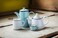 Abbott Collection Enamel Look Stoneware Teapot White