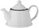 Abbott Collection Enamel Look Stoneware Teapot White