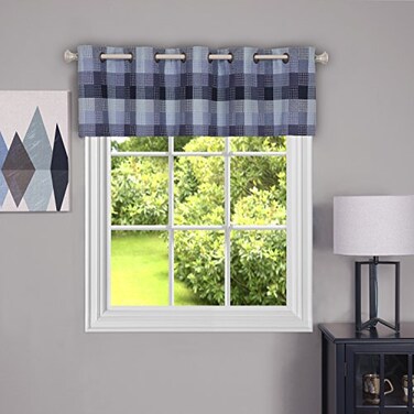 Achim Home Furnishings Harvard  Valance w10 Sm Grommets  58 x 14  Blue