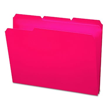Smead Poly File Folder 13Cut Tab Letter Size Red 24 per Box 10501