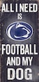 Fan Creations State Sign Penn University Football and My Dog Multicolored