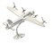 Deco 79 Aluminum Metal Airplane Decorative Sculpture Home Decor Statue Accent Figurine 12 x 17 x 9 Silver