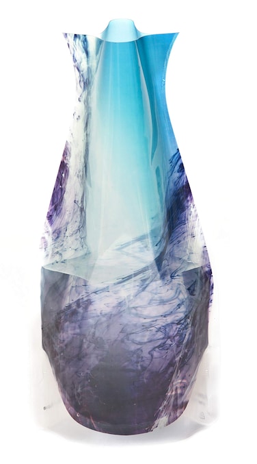 MODGY Expandable Flower Vase Plastic Decorative Modern Vases for Flowers Centerpieces Dining Table Decor Living Room Bathroom Wedding Office Love Noir