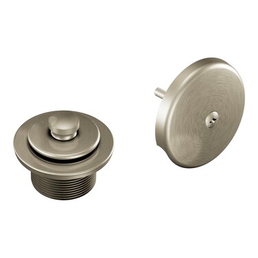 Moen Brushed Nickel PushNLock Tub and Shower Drain Kit with Standard 112 Inch Threads T90331BN