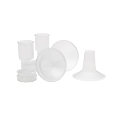 Ameda CustomFit Breast Flanges MediumLarge  Includes 2 305mm Breast Pump Flanges  2 285mm Flange Inserts  Fits HygieniKit and MYA Joy MYA Joy Plus  Pearl Breast Pumps  BPA and DEHP Free