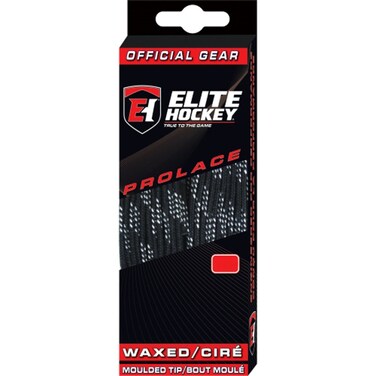 Elite Hockey Prolace Waxed Hockey Laces Black 108