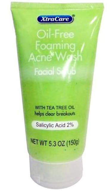 XtraCare OIL FREE FOAMING ACNE WASH Facial Scrub 53 oz with Tea Tree Oil Pack of 2