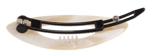France Luxe Mini Cutout Oval on Plastic Tige Boule Barrette  Alba