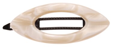 France Luxe Mini Cutout Oval on Plastic Tige Boule Barrette  Alba